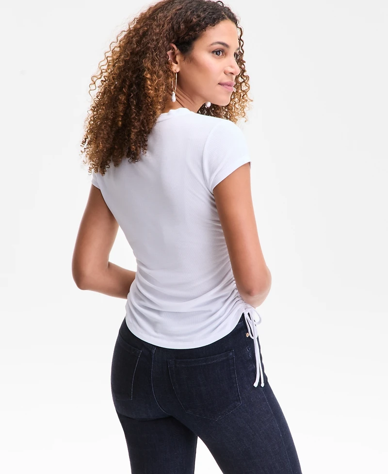 I.n.c. International Concepts Women's Side-Tie T-Shirt, Exclusively at Macy's