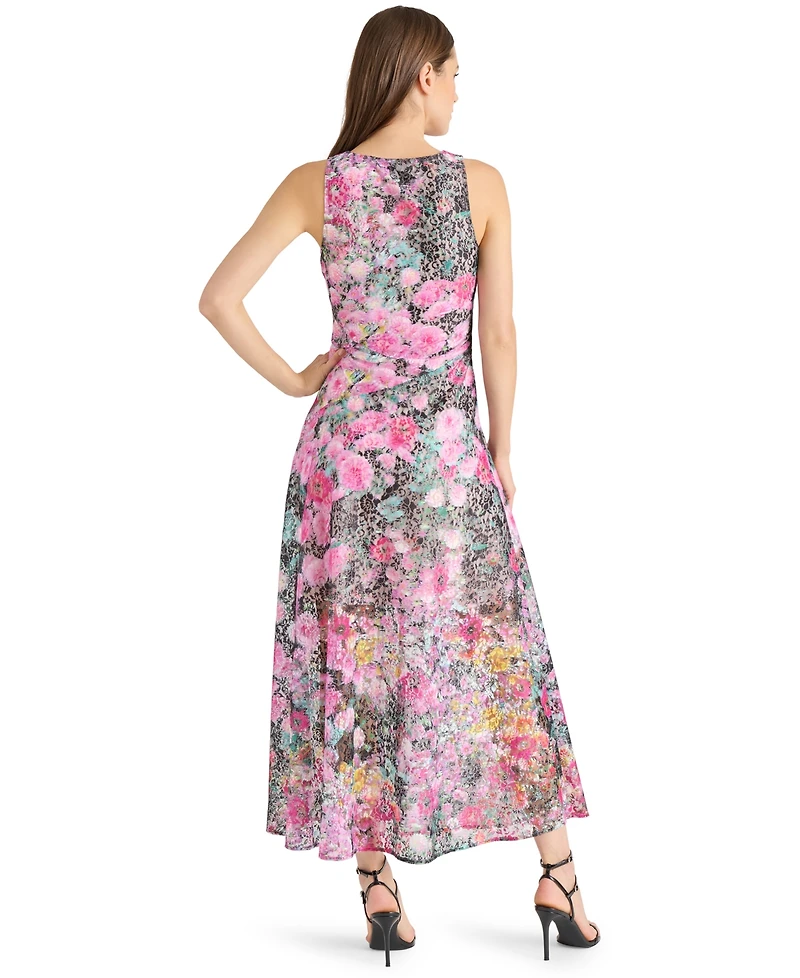 Steve Madden Women's Theo Printed Lace Sleeveless Dress