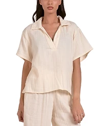 Elan Women's Double-Gauze Cotton Top