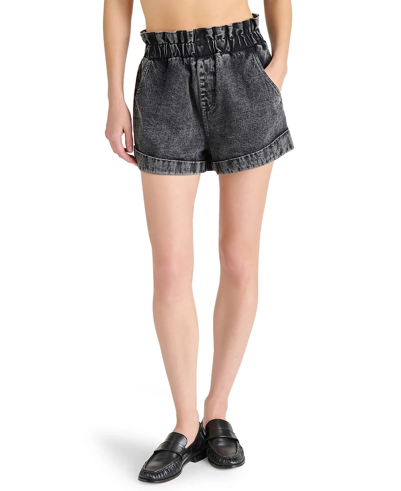 Steve Madden Women's Elare High-Rise Cotton Denim Shorts