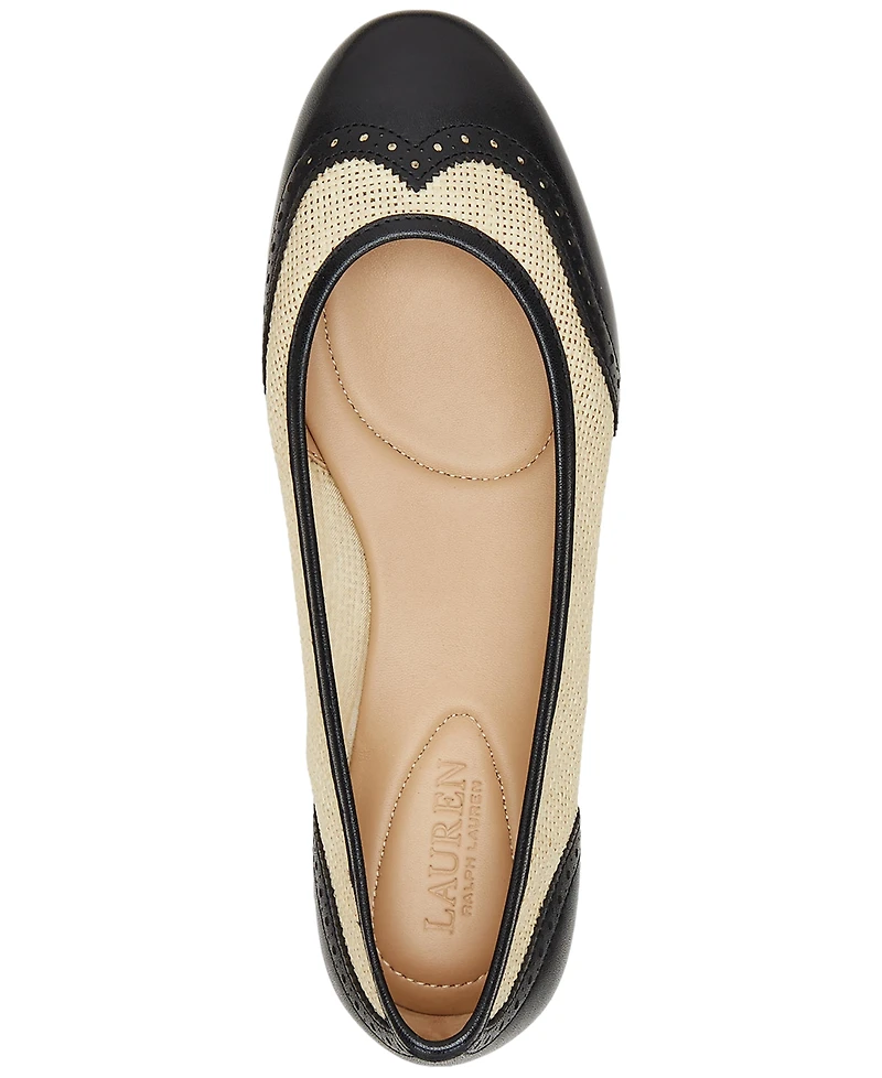 Lauren Ralph Women's Jayna Wingtip Ballet Flats