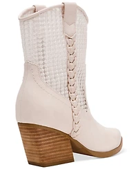 Dv Dolce Vita Women's Karyn Mesh Pull-On Western Cowboy Booties