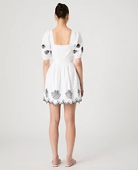French Connection Women's Cambria Cotton Embroidered Anglaise Dress