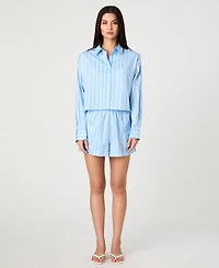 French Connection Women's Lorenzo Striped Cropped Shirt