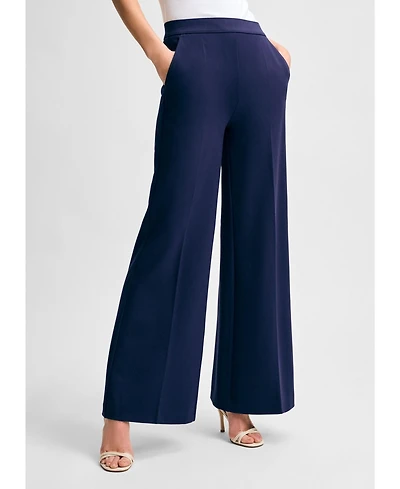 Isaac Mizrahi Women's Ponte Wide Leg Pant