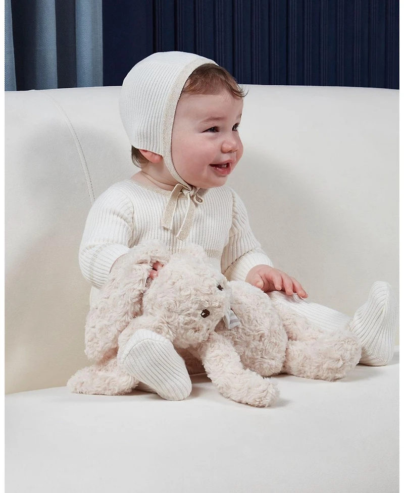 MeMoi Baby Boys Gold Lurex Trimmed Ribbed Footie
