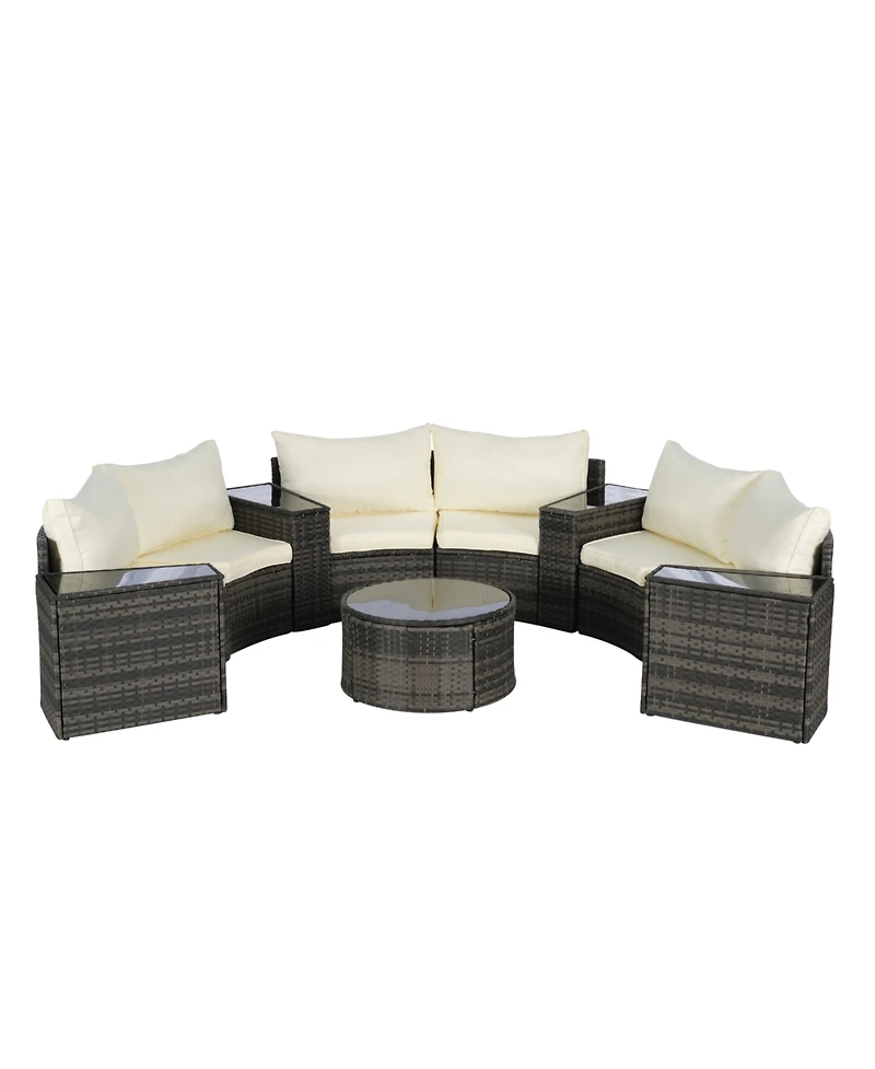 Streamdale 11-pc Half-Moon Patio Set