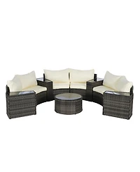 Streamdale 11-pc Half-Moon Patio Set