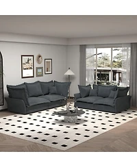 Streamdale Modern Comfy Upholstered Sofa, Convertible Chaise Longue for Living Rooms
