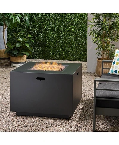 Streamdale 24" Patio Fire Pit, 33" Square, 50K Btu, Dark Grey, Tank Inside