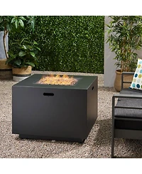 Streamdale 24" Patio Fire Pit, 33" Square, 50K Btu, Dark Grey, Tank Inside
