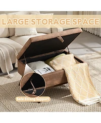 Streamdale Mid-century modern storage bench/coffee table, Assembled, Living/entry/family room