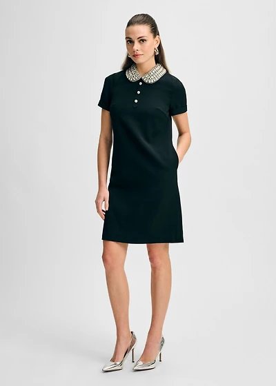 Isaac Mizrahi Women's Jewel Collar Cad Shift Dress