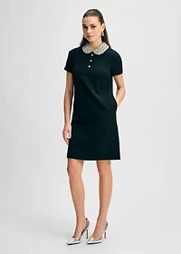 Isaac Mizrahi Women's Jewel Collar Cad Shift Dress