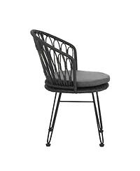 Streamdale Boho Rattan Patio Dining Chairs - Set of 2