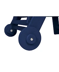 Streamdale Outdoor lounge chair, 5-position, Hdpe, wheels, cupholder, navy