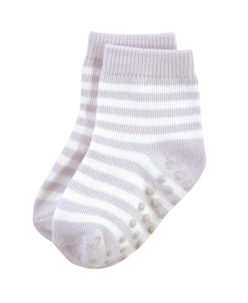 Touched by Nature Baby Girls 12Pk Organic Non Skid Socks