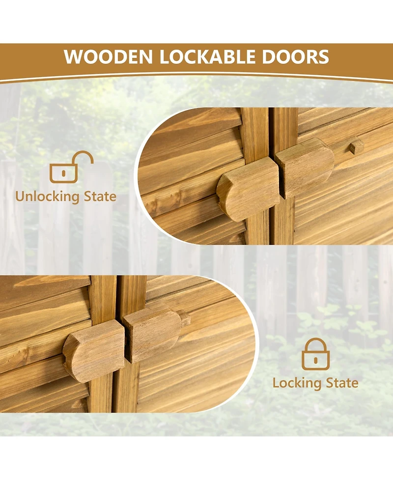 Streamdale Waterproof Outdoor Storage Cabinet with Lock, Shelves, and Vertical Design