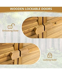Streamdale Waterproof Outdoor Storage Cabinet with Lock, Shelves, and Vertical Design
