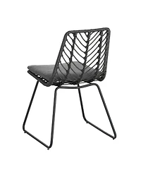 Streamdale Rattan & Iron Outdoor Dining Chairs - Set of 2