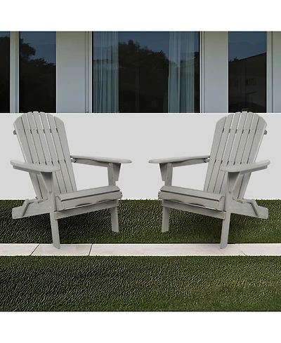 Streamdale 2 Wooden Folding Adirondack Chairs