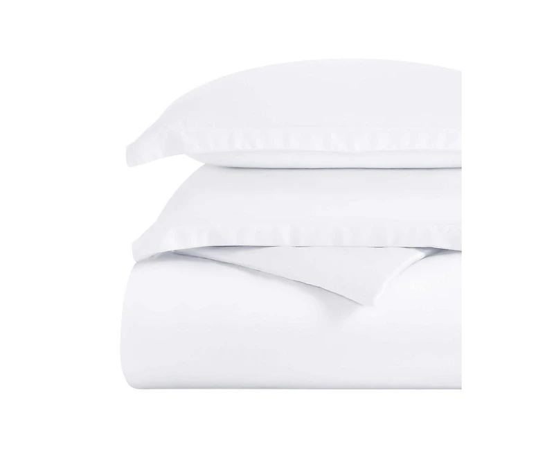 Superior Egyptian Cotton 300 Thread Count Solid Duvet Cover Set