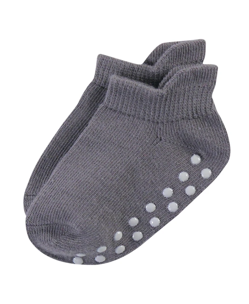 Touched by Nature Baby Boys Safe Steps Organic Cotton Socks with Non Skid Grip