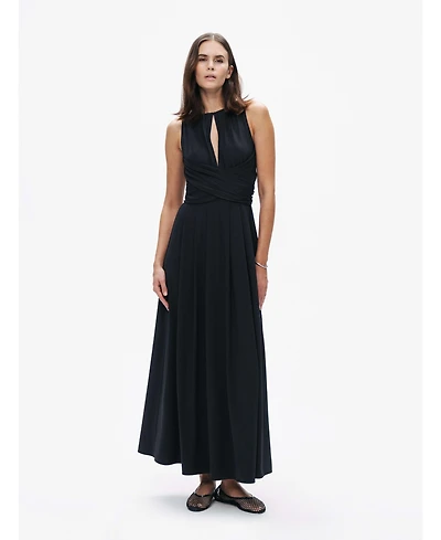 Nocturne Women's Maxi Dress with Belt Ties