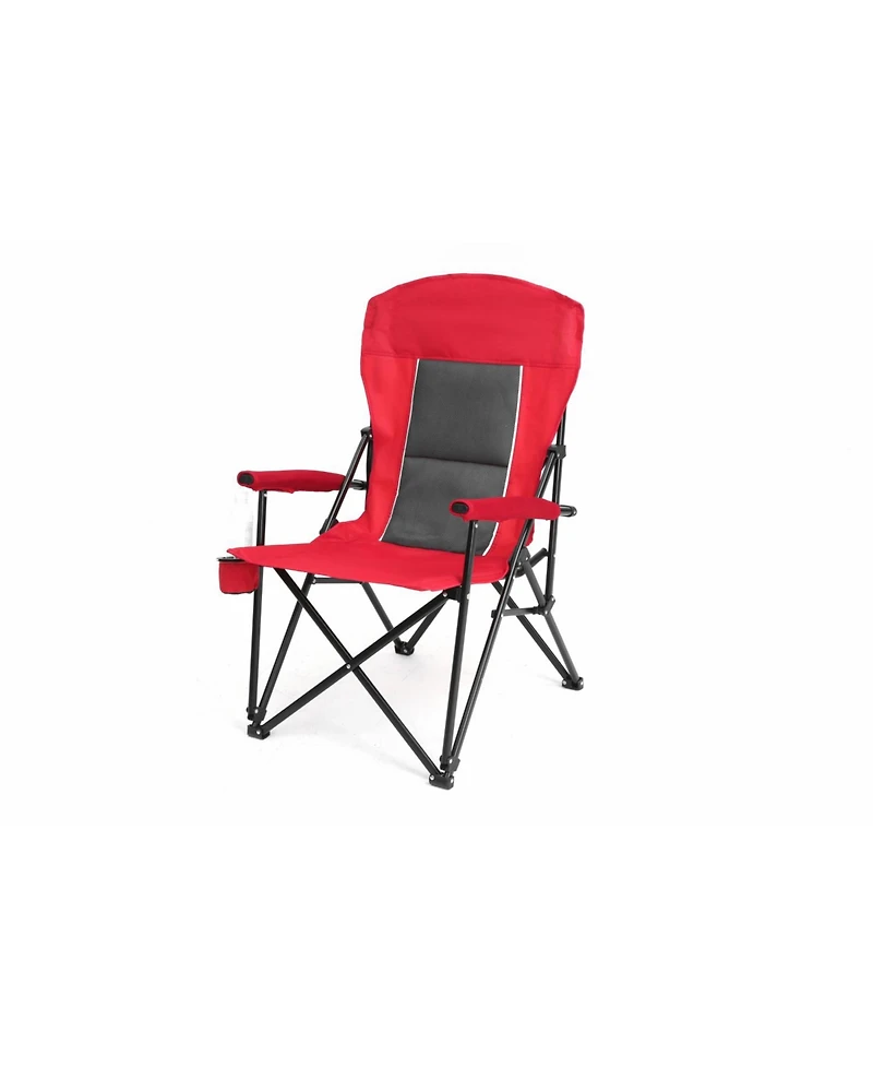 Streamdale High-back, heavy-duty lawn chair, 250lbs, Portable, collapsible, Cup holder, Red