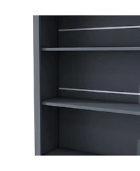 Streamdale 83" Freestanding Kitchen Pantry with Faux Marble Top & 5 Drawers, Gray