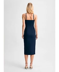 Isaac Mizrahi Women's Rosette Pencil Dress