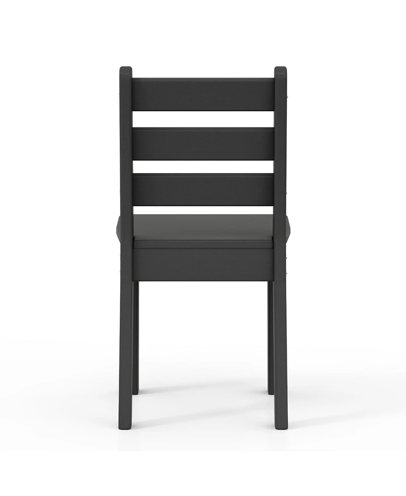 Outdoor Hdpe Kids Plastic Toddler Dining Chair (Set of Two)