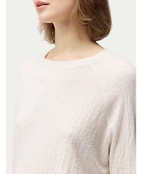 Gobi Cashmere Women's Silk Cashmere Textured Sweater