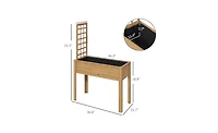 Wooden Planter Shelf with Box for Indoor and Outdoor Use