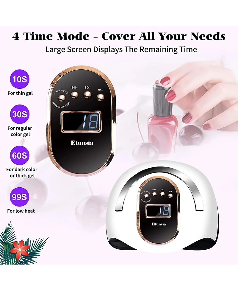 Nail Lamp 168W Lcd Display For Drying Nails