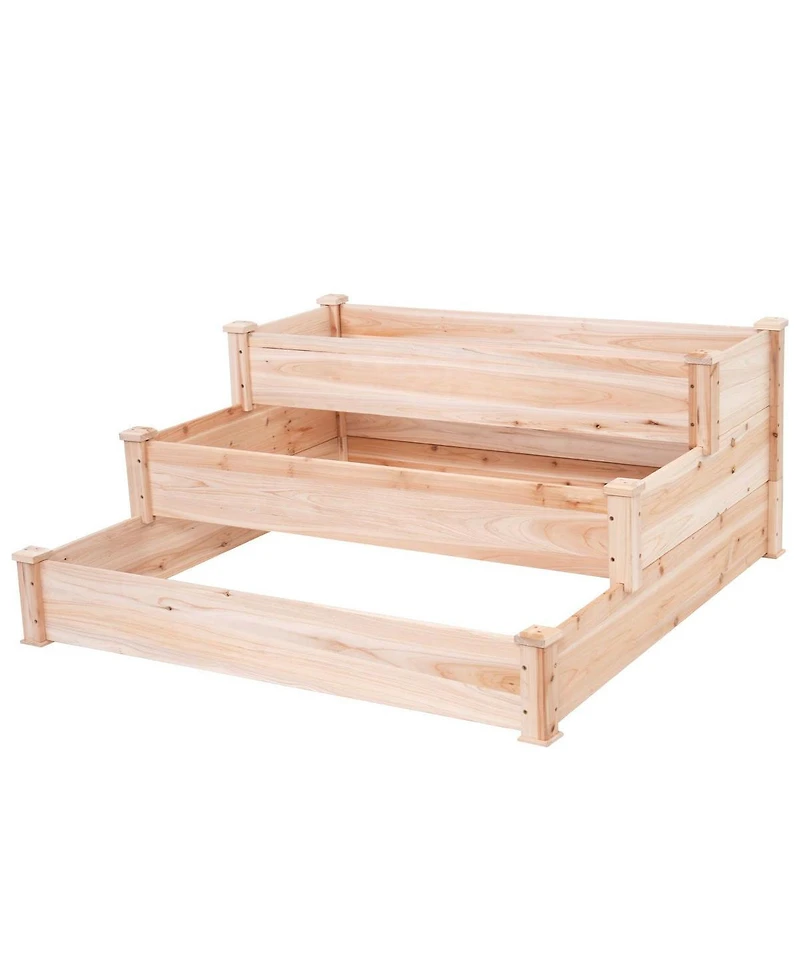 3-Tier Raised Garden Bed Planter for Outdoor Gardening and Planting