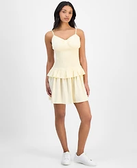 And Now This Women's Gingham Cotton Ruffled Mini Dress, Exclusively at Macy's