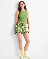 State of Day Women's Floral Knit Drawstring Shorts Xs-3X, Exclusively at Macy's