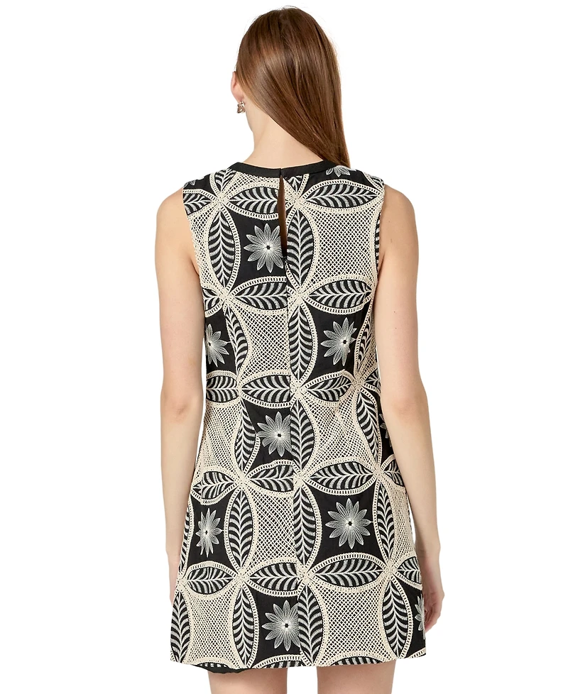 English Factory Women's Crochet Lace Sleeveless Mini Dress
