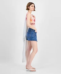 Bar Iii Women's Split Denim Skort, Exclusively at Macy's