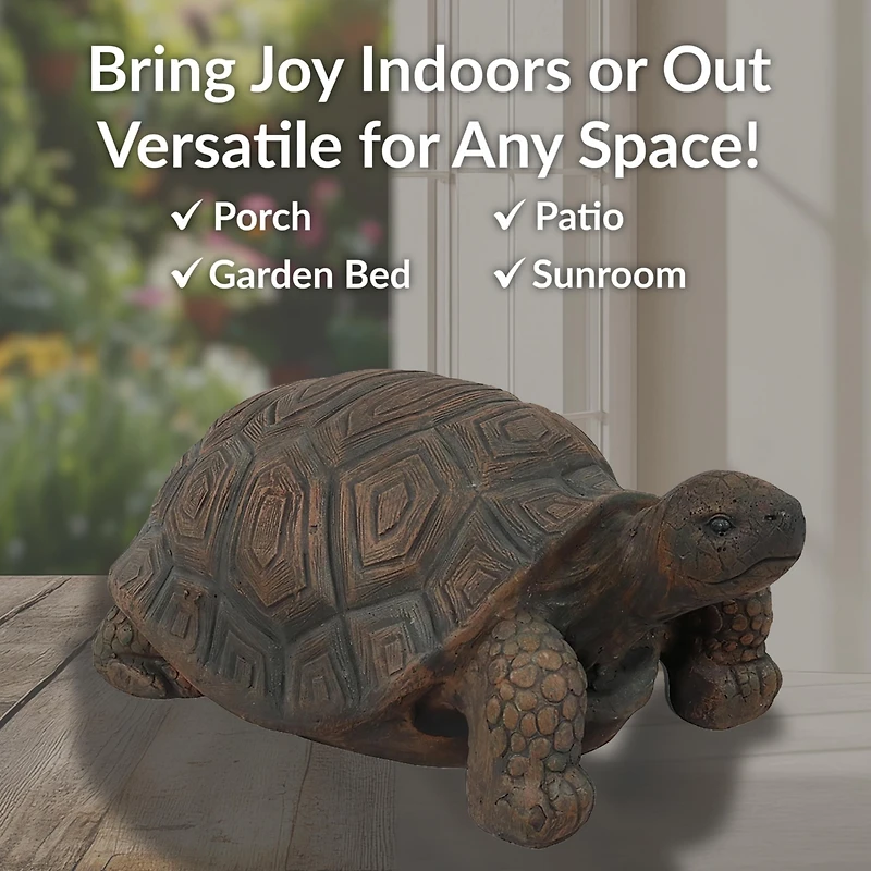 Indoor/Outdoor Lifelike Large Tanya the Tortoise Patio Garden Yard Entryway Decorative Statue - 20"