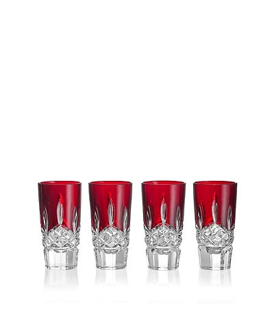Waterford Lismore Red Shot Glass, Set of 4