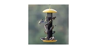 Durable Metal Mesh Tube Hanging Bird Feeder for Outdoor Bird Feeding