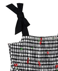 Rare Editions Toddler and Little Girls Cherry Gingham Dress