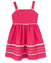Rare Editions Toddler and Little Girls Ric-Rac Dress