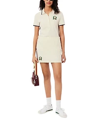 Lacoste Usa Women's Striped Panel Mini Skirt