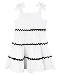 Rare Editions Toddler and Little Girls Ric-Rac A-Line Dress