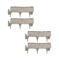 Suncast 10 Piece Landscape Design Border Decorative Rock Stone Edging (4 Pack)