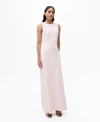 Mango Women's Open Back Satin Dress