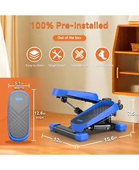 Streamdale Home Office Exercise 330LBS Capacity Mini Stepper with Resistance Bands and Lcd Monitor